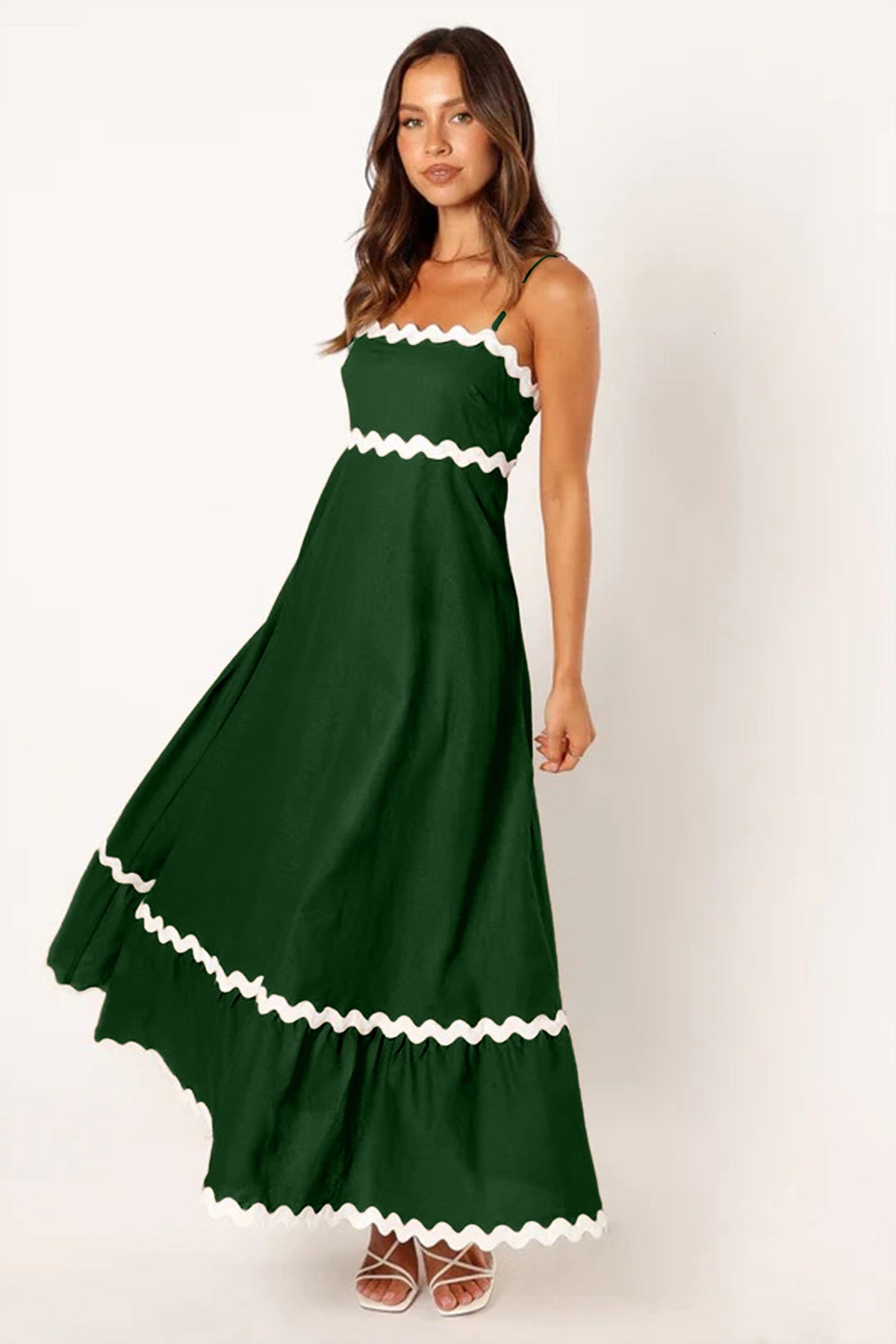 Women Casual Summer Vacation Floral Maxi Sun Dress