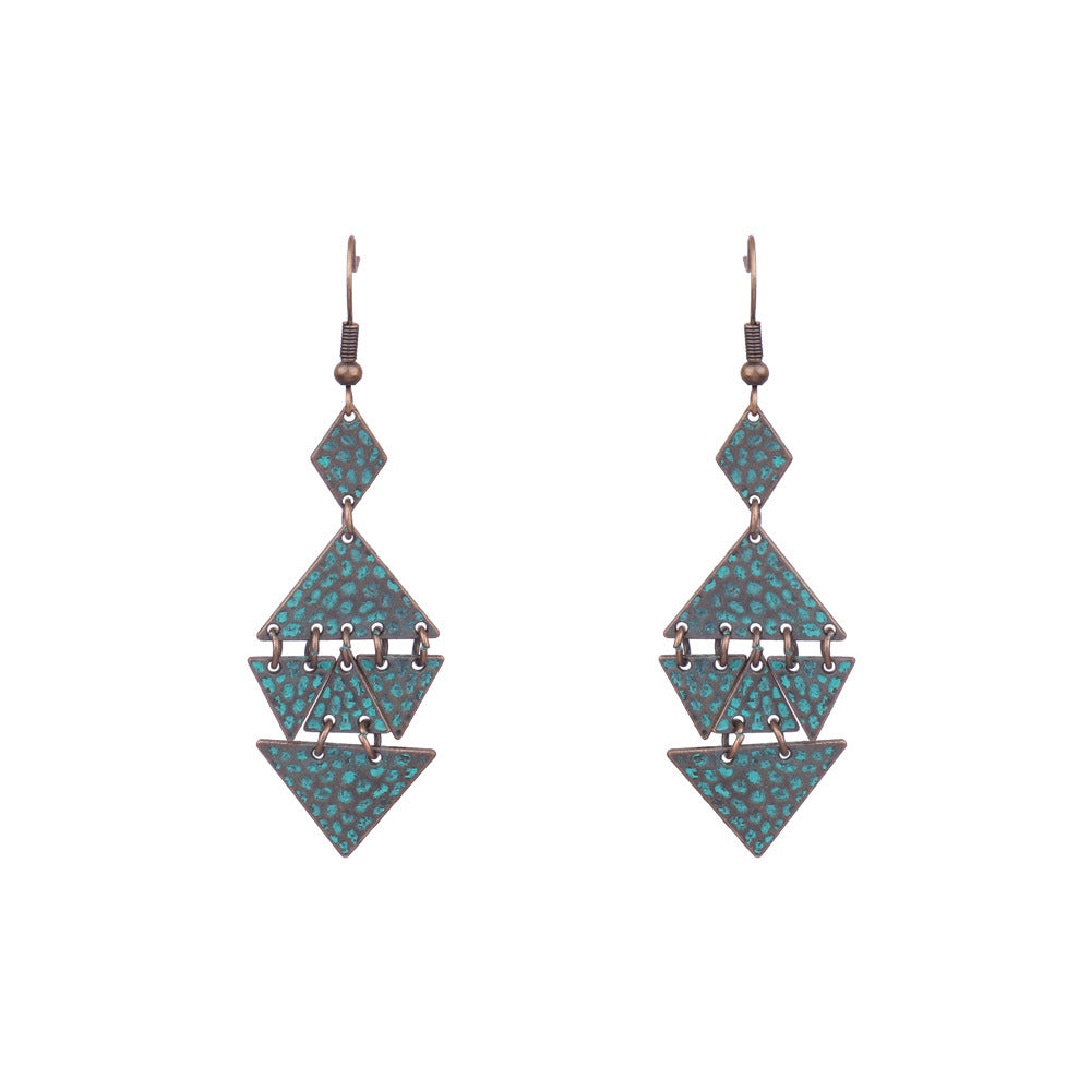 Boucles d'oreilles à pompons créatives de style ethnique bohème rétro
