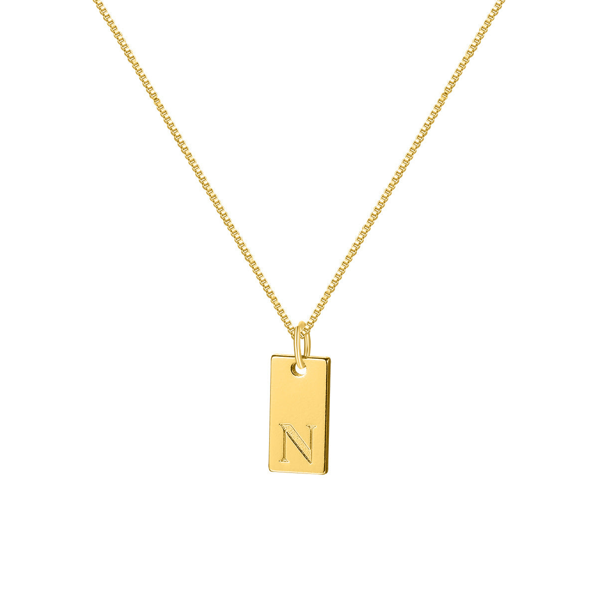 Collar con colgante de letra inglesa sencilla a la moda para mujer