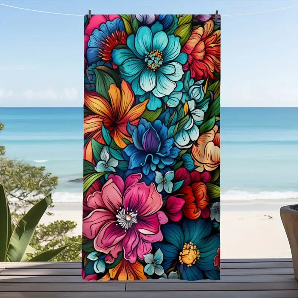 Toalla de playa con estampado gráfico de mal de ojo