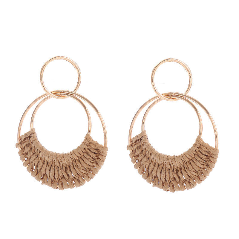 Bohemian Holiday Creative Handmade Braided Earrings
