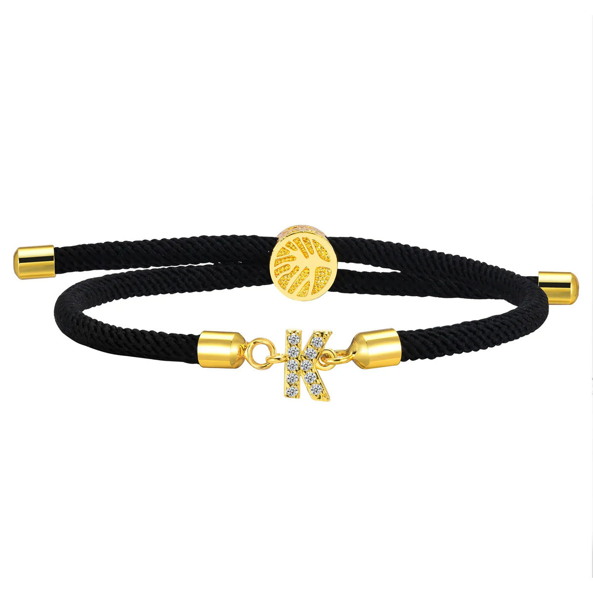 Fashion 26 Rhinestone Alphabet Adjustable Bracelet