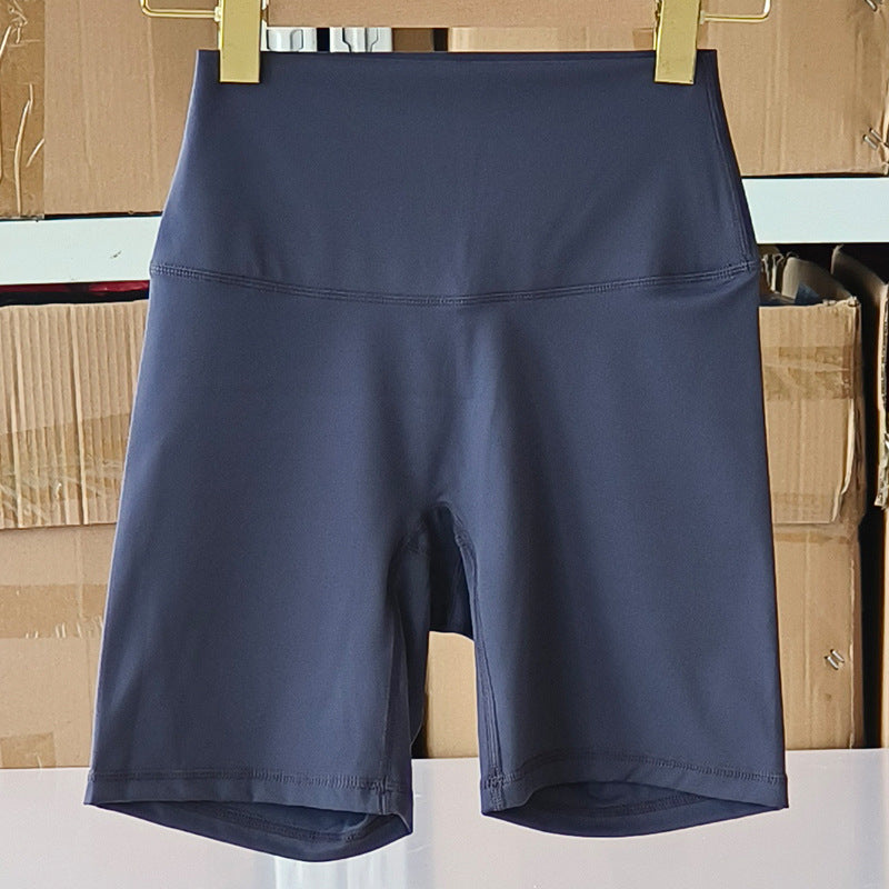 Short de yoga taille haute uni pour femme