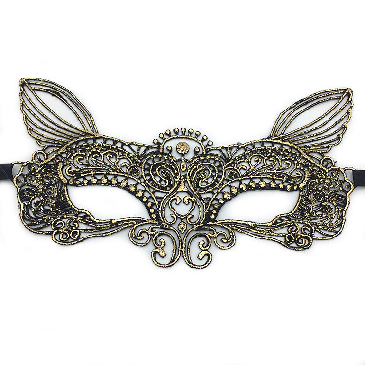 Women Simple Hollow Lace Half Face Mask for Halloween