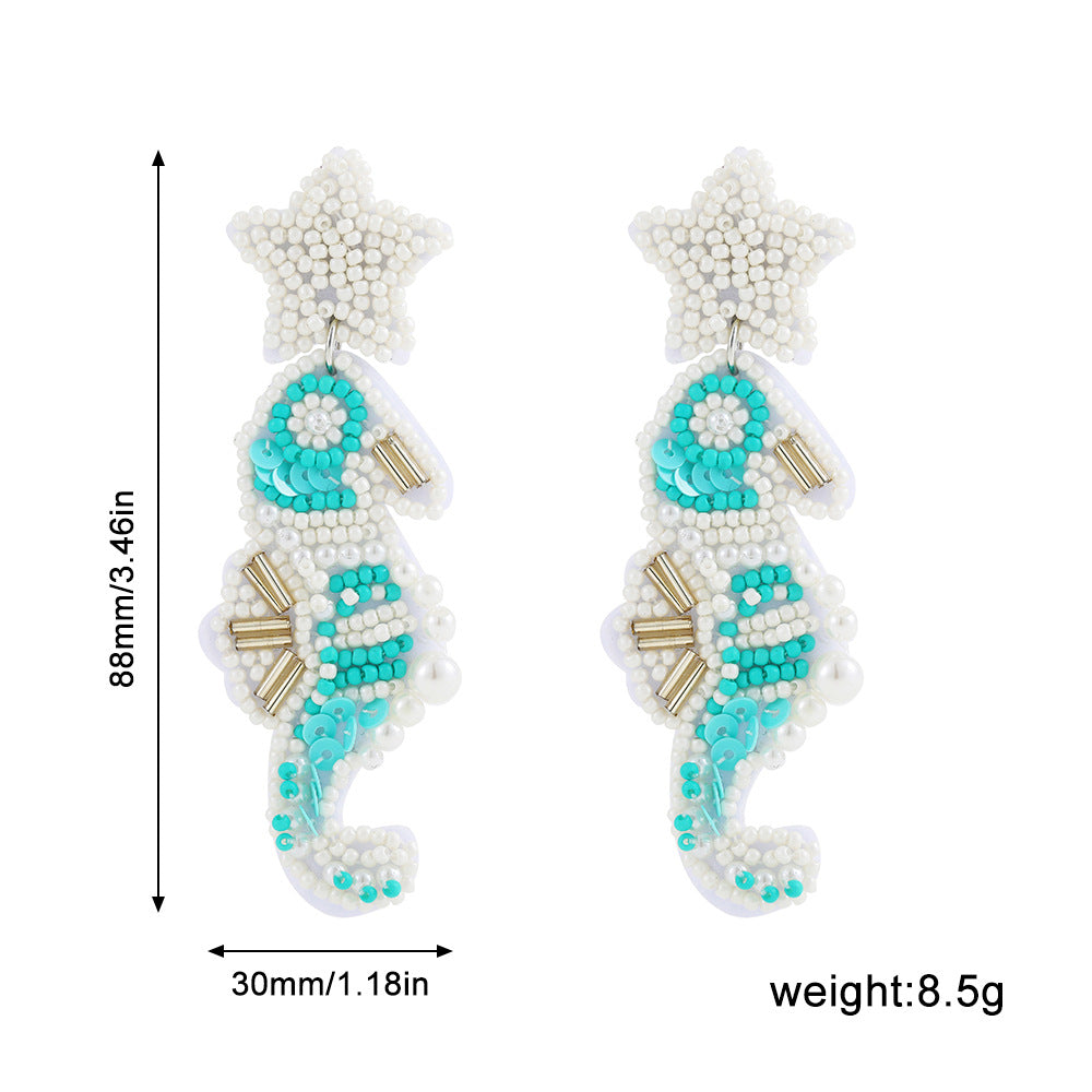 Summer Vacation Marine Style Shell Earrings