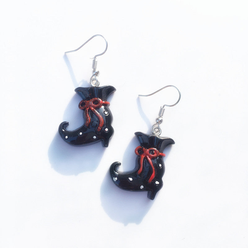 Pendientes colgantes de Halloween para mujer con murciélago, calabaza y zombi