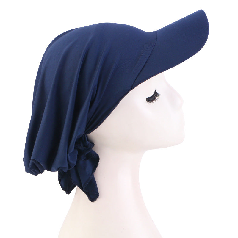 Women Casual Cashew Printed Long Lace-Up Hat