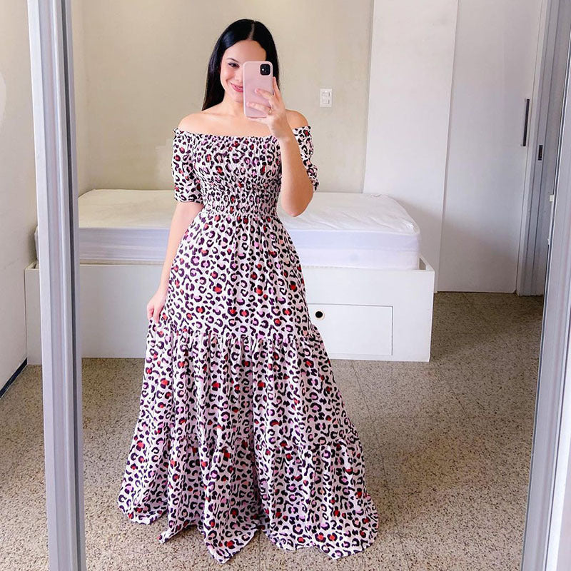 Summer Vacation Women's Rainbow Floral Maxi Dress