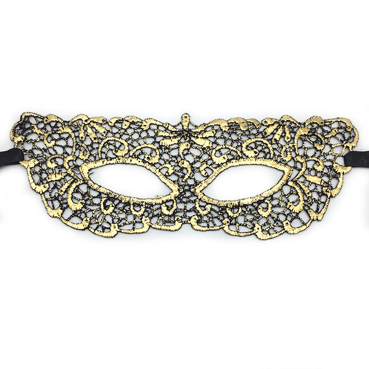Women Simple Hollow Lace Half Face Mask for Halloween