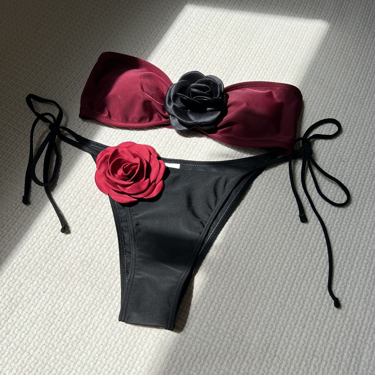 Bikini floral estéreo sexy para mujer