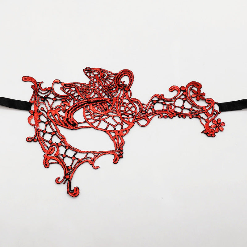 Masque en métal drôle en dentelle à la mode, masque papillon en fer rose doré pour hommes et femmes