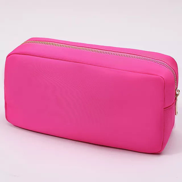 Bolsa de cosméticos de nailon de color sólido para ropa sucia portátil