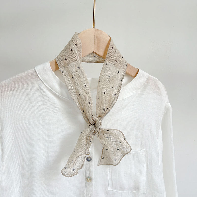Spring And Summer Women Linen Small Long Scarf