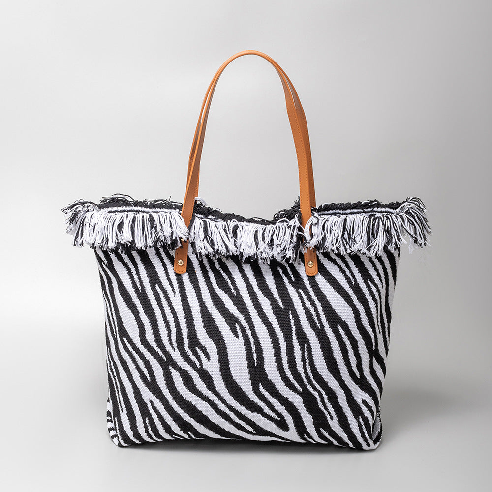 Bolso de mano informal con borlas para vacaciones bohemias