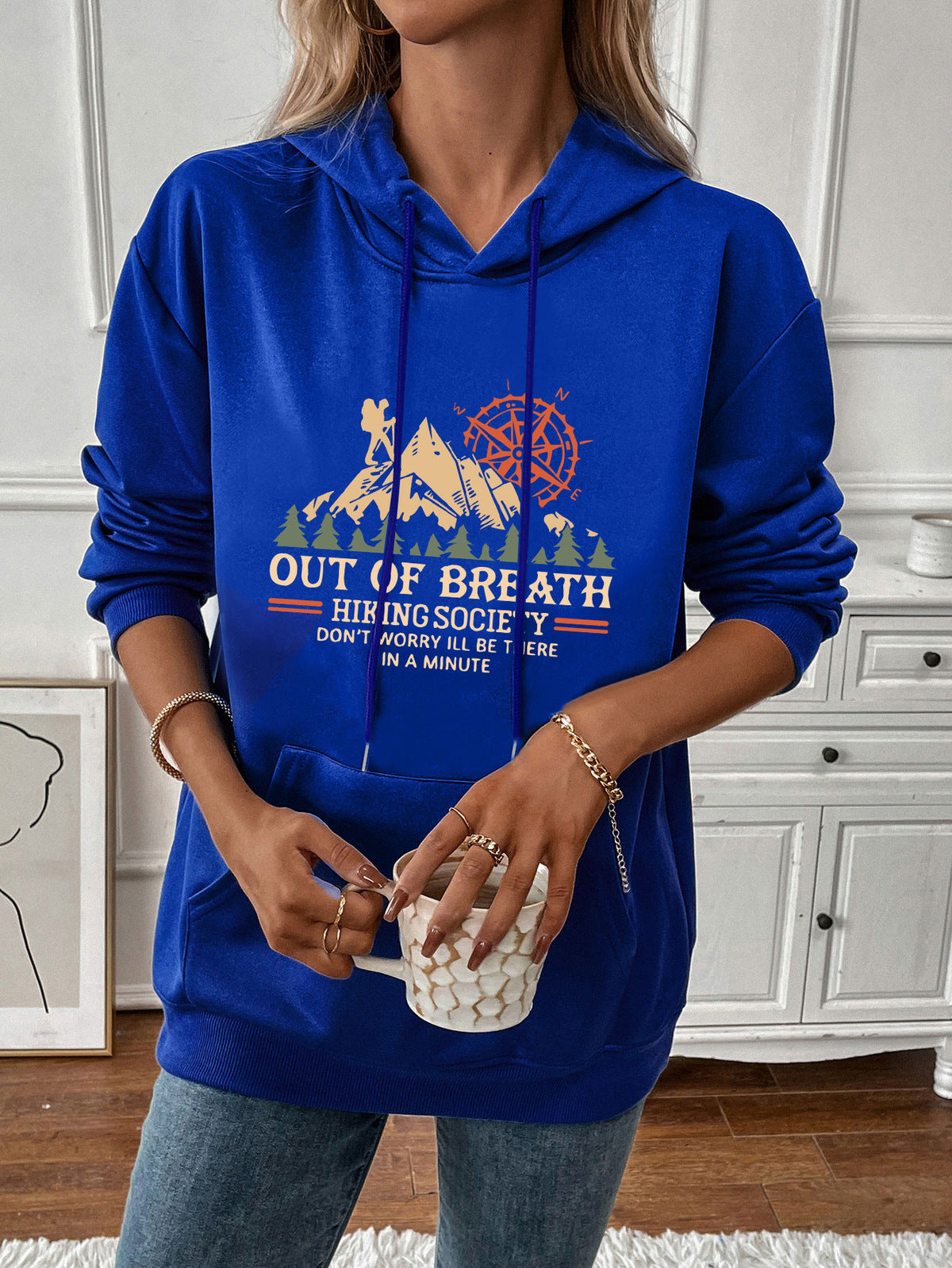 Women's Casual Print Hoodie - Scenery Pullover