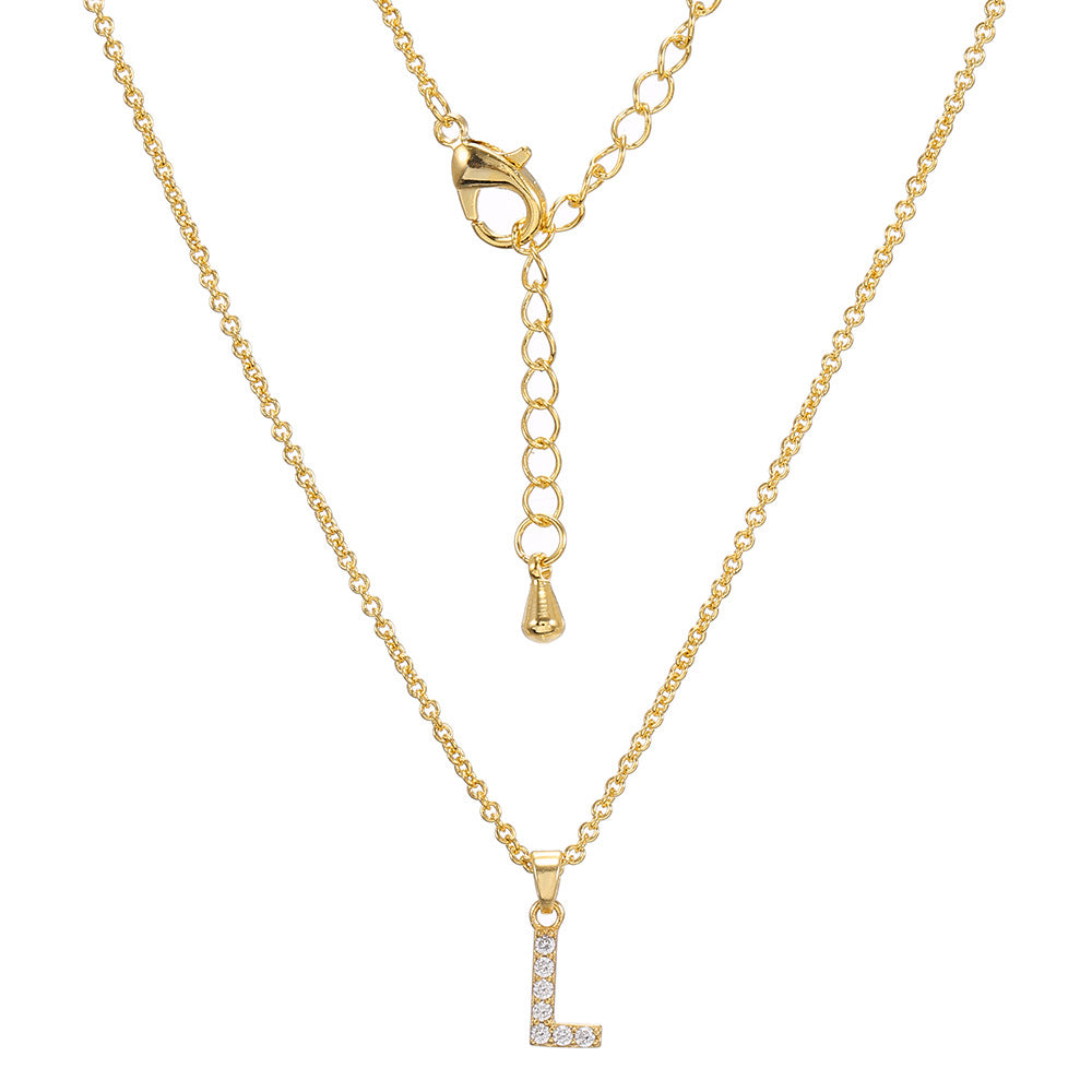 Collar con colgante de alfabeto simple a la moda para mujer