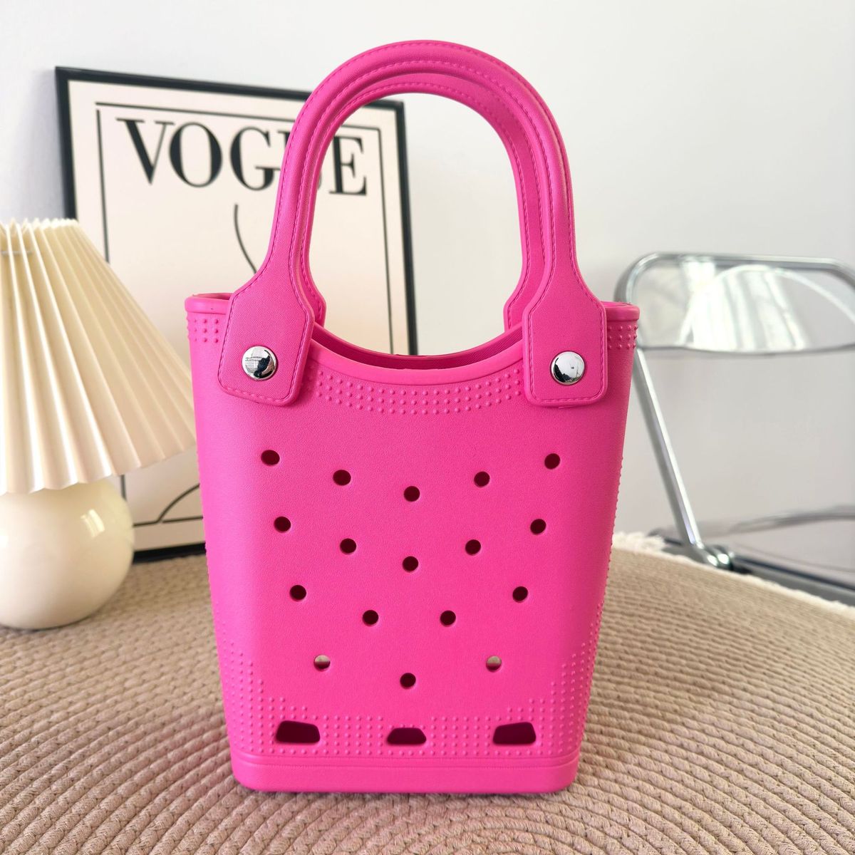 Sac fourre-tout Eva de couleur unie, petit, carré, léger et élégant