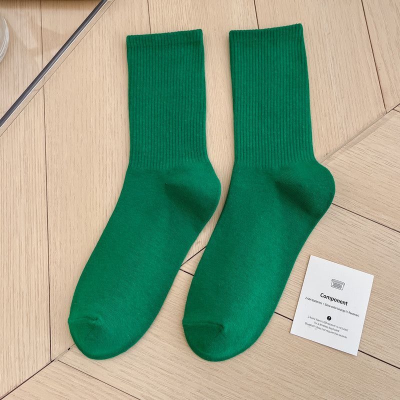 Calcetines sencillos de color sólido multicolor