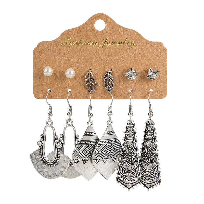 Pendientes bohemios multicolores con forma de corazón