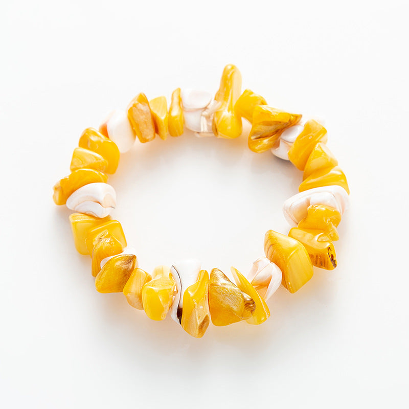 Bohemian Multicolor Irregular Stones Conch Bracelet