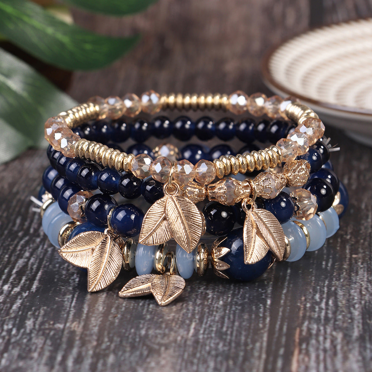 Bohemian Beaded Multi-Layer Bracelet Set