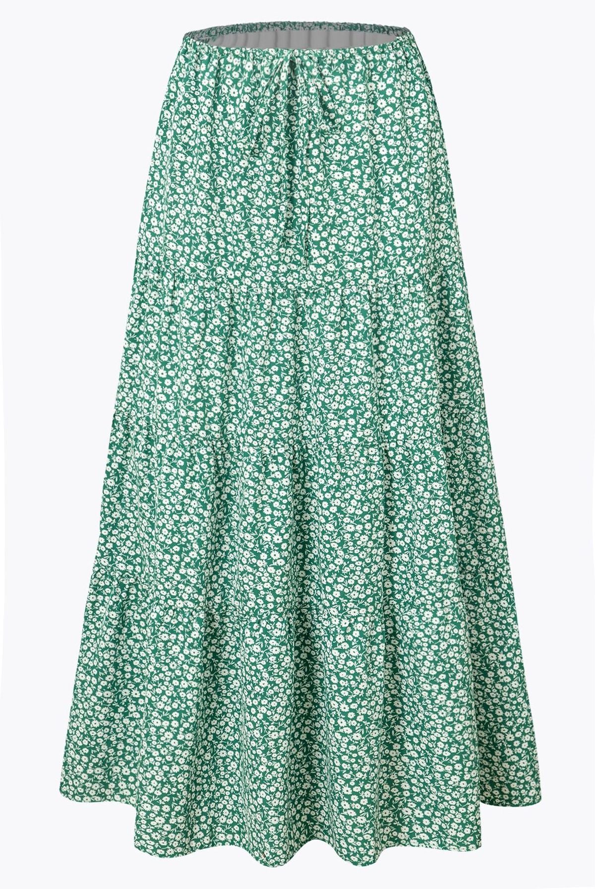 Women Fashion Solid Color Printed High Waist Skirt