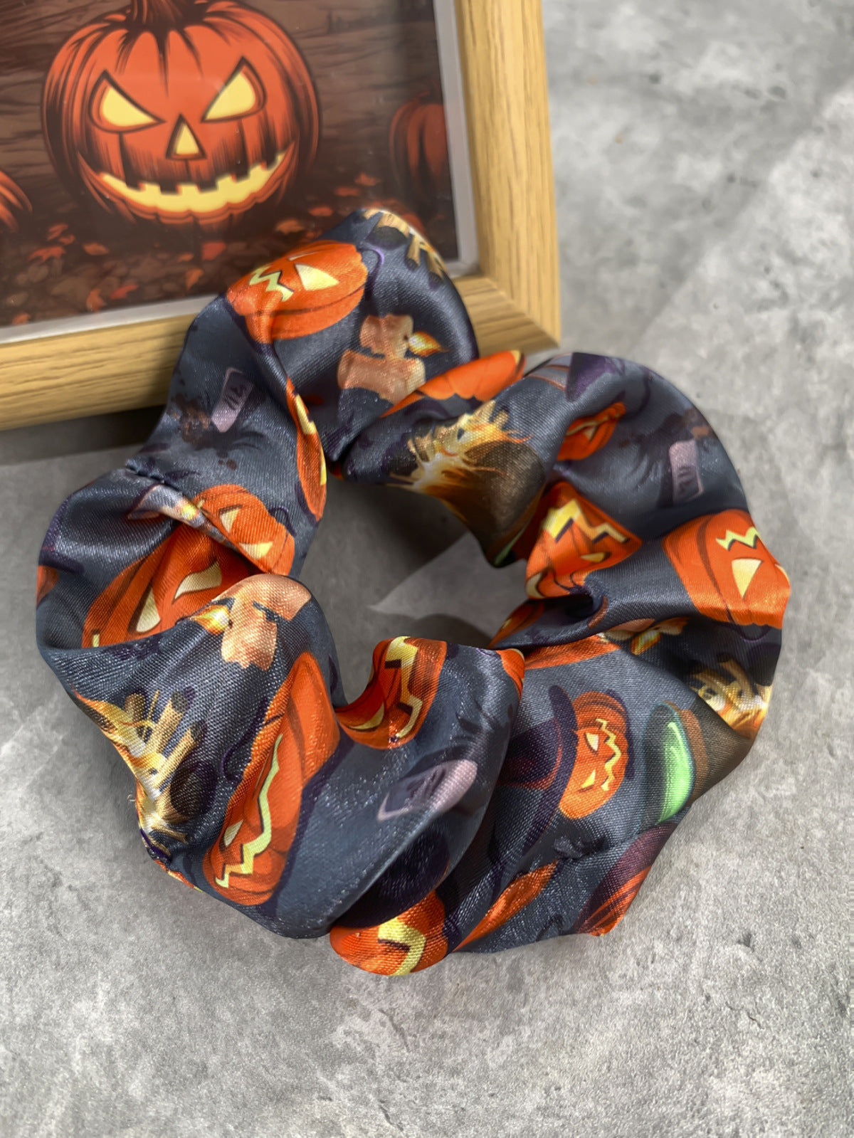 Anillo para el cabello con estampado de calaveras de Halloween
