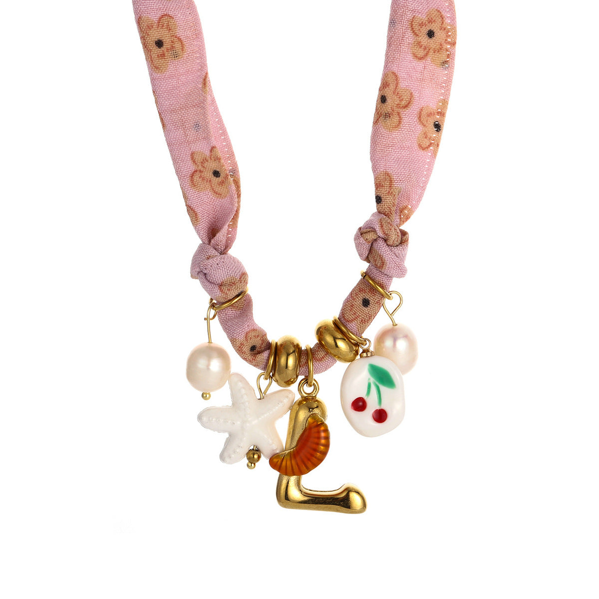 Collares de seda con colgante de letras inglesas y aceite de gota hechos a mano para mujer