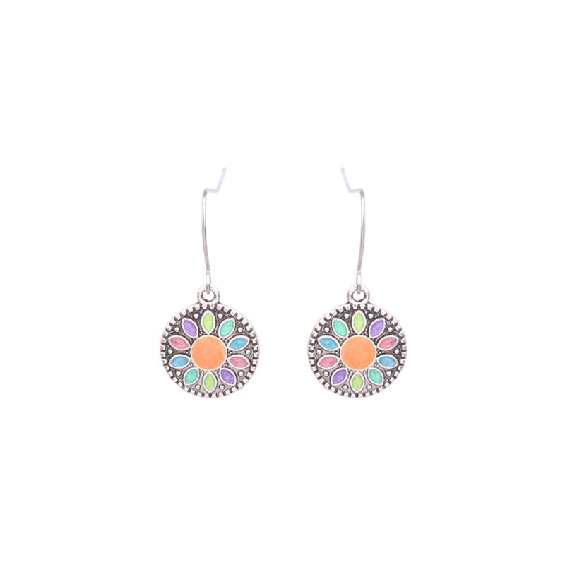Boucles d'oreilles à pompons créatives de style ethnique bohème rétro