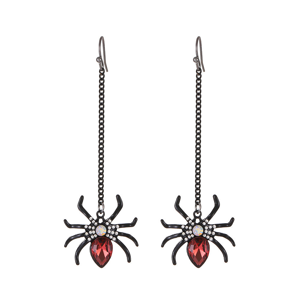 Pendientes de calabaza, araña, murciélago y demonio para mujer