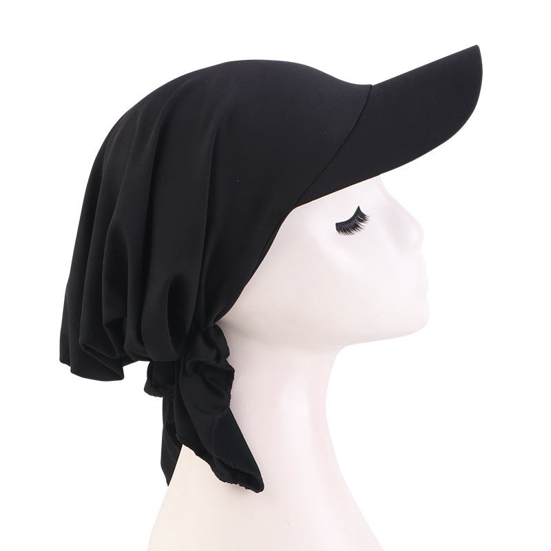 Women Casual Cashew Printed Long Lace-Up Hat