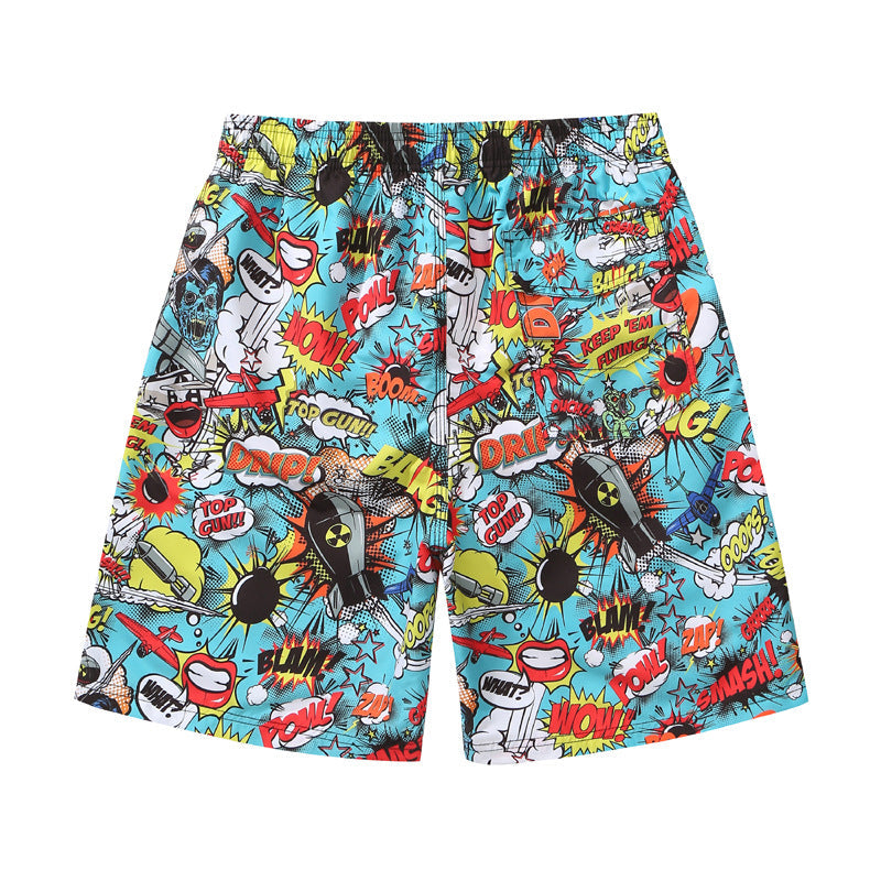 Bañador informal de secado rápido con estampado para hombre
