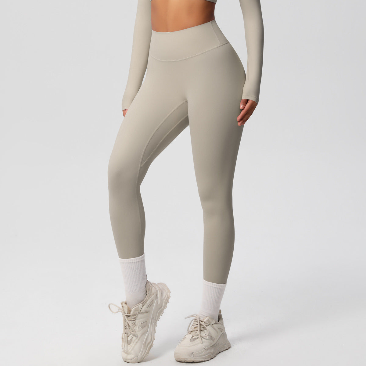 Leggings de yoga taille haute à séchage rapide pour femmes, couleurs unies