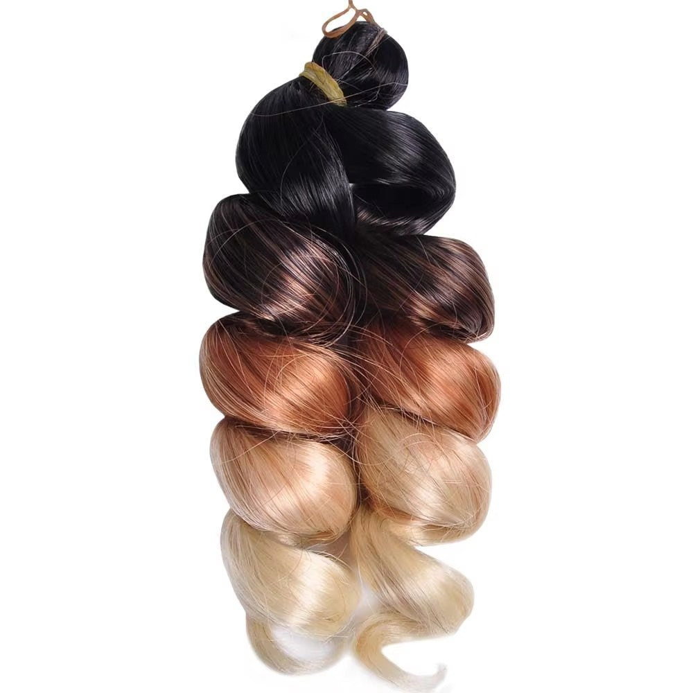 Extensión de rizos sueltos en espiral de cabello de ganchillo africano