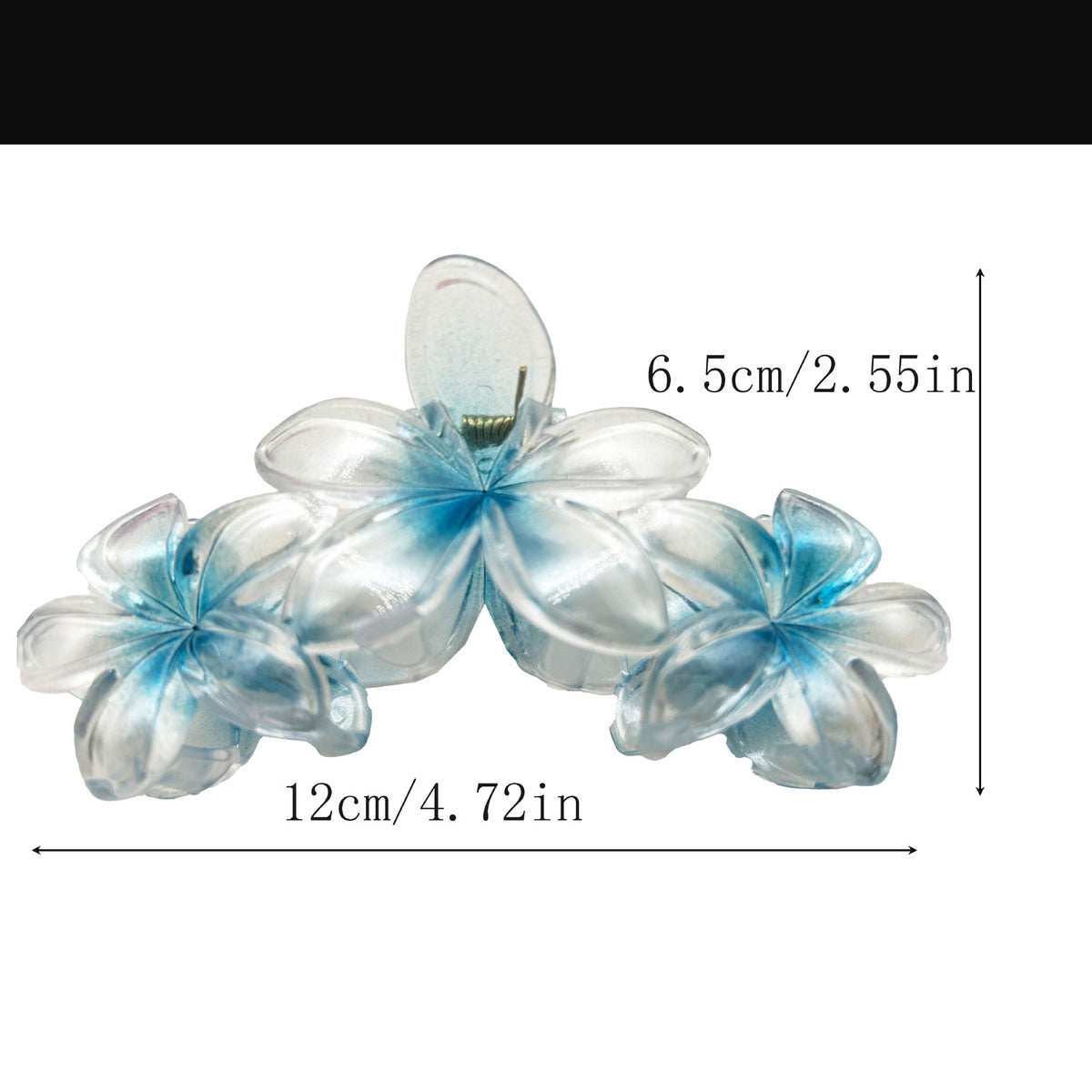Pinza de agarre floral con degradado de playa para vacaciones