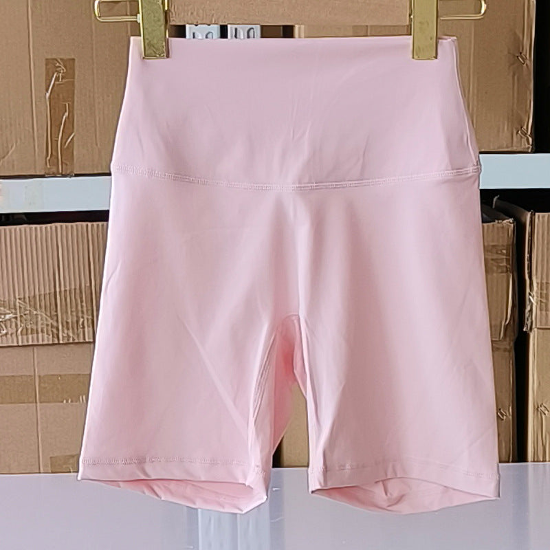 Short de yoga taille haute uni pour femme