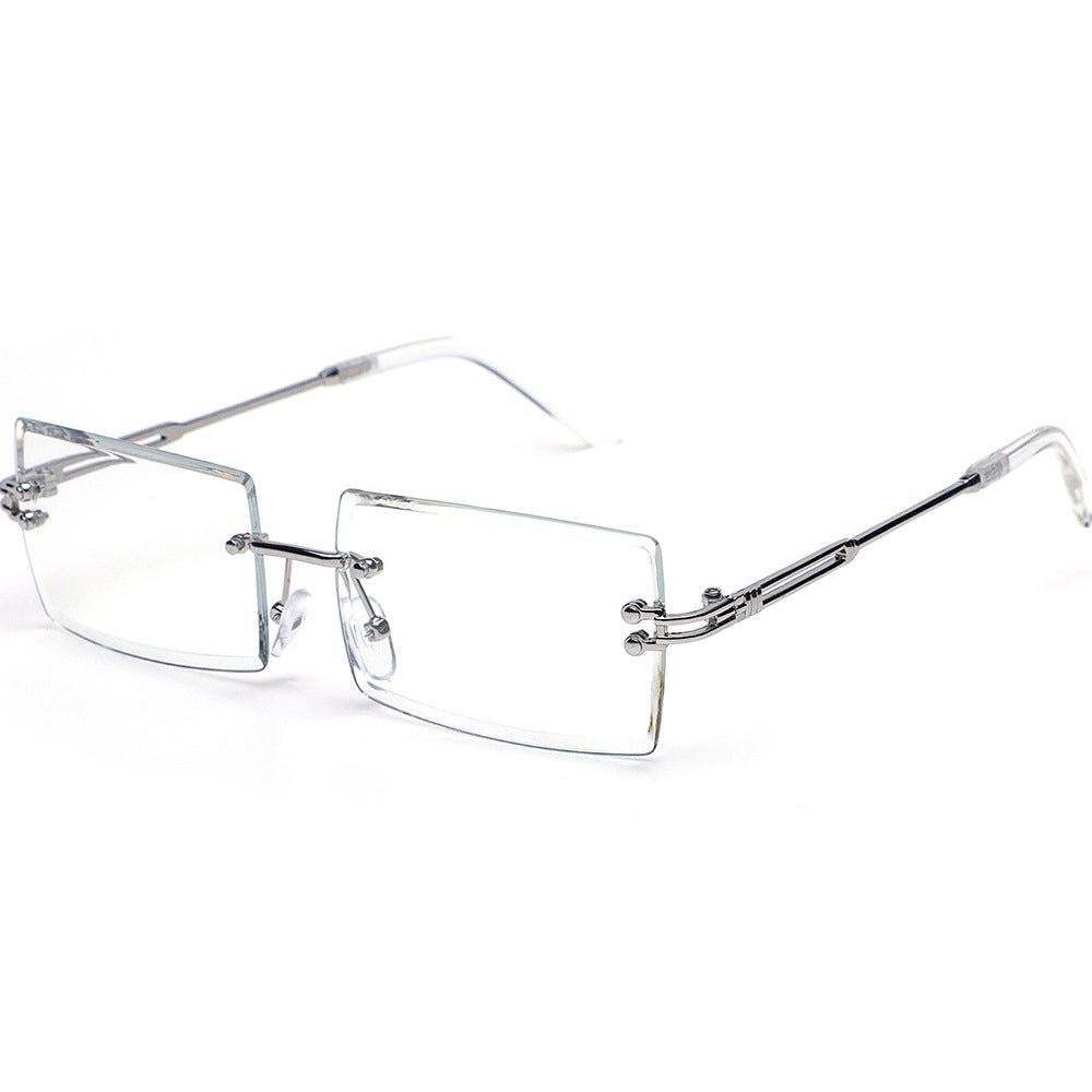 Lunettes de soleil tendance sans monture en métal