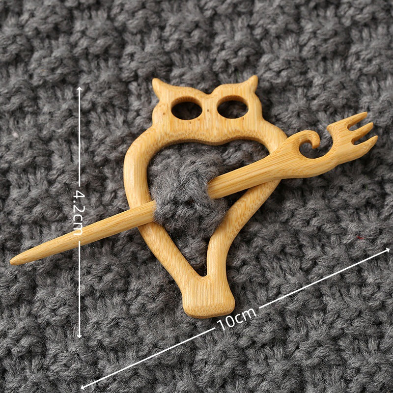 Broches en bois représentant des animaux pour la mode féminine