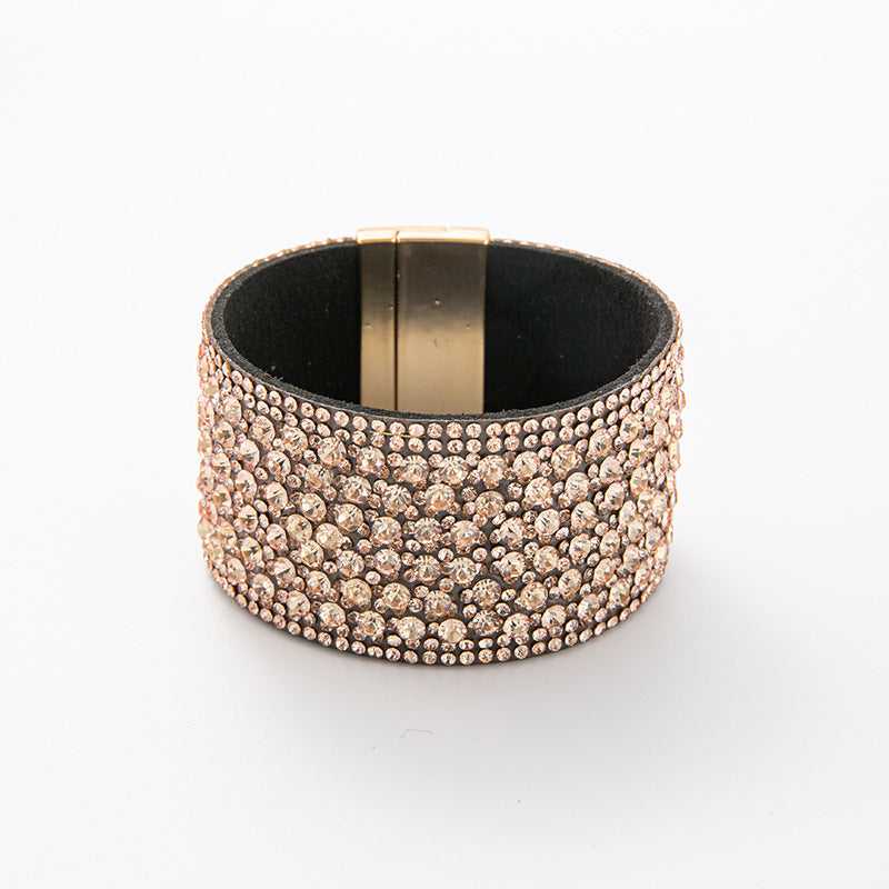 Pulsera de ala ancha con diamantes de imitación de Bohemian Wind