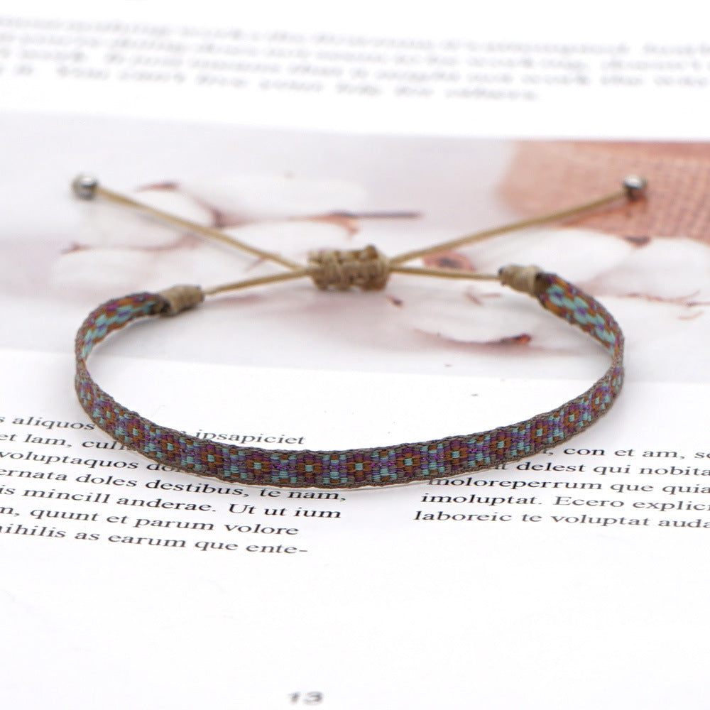 Bohemian Ethnic Ribbon Handwoven Bracelet