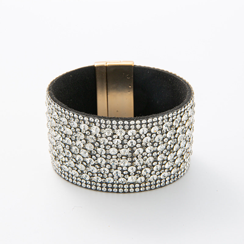 Pulsera de ala ancha con diamantes de imitación de Bohemian Wind