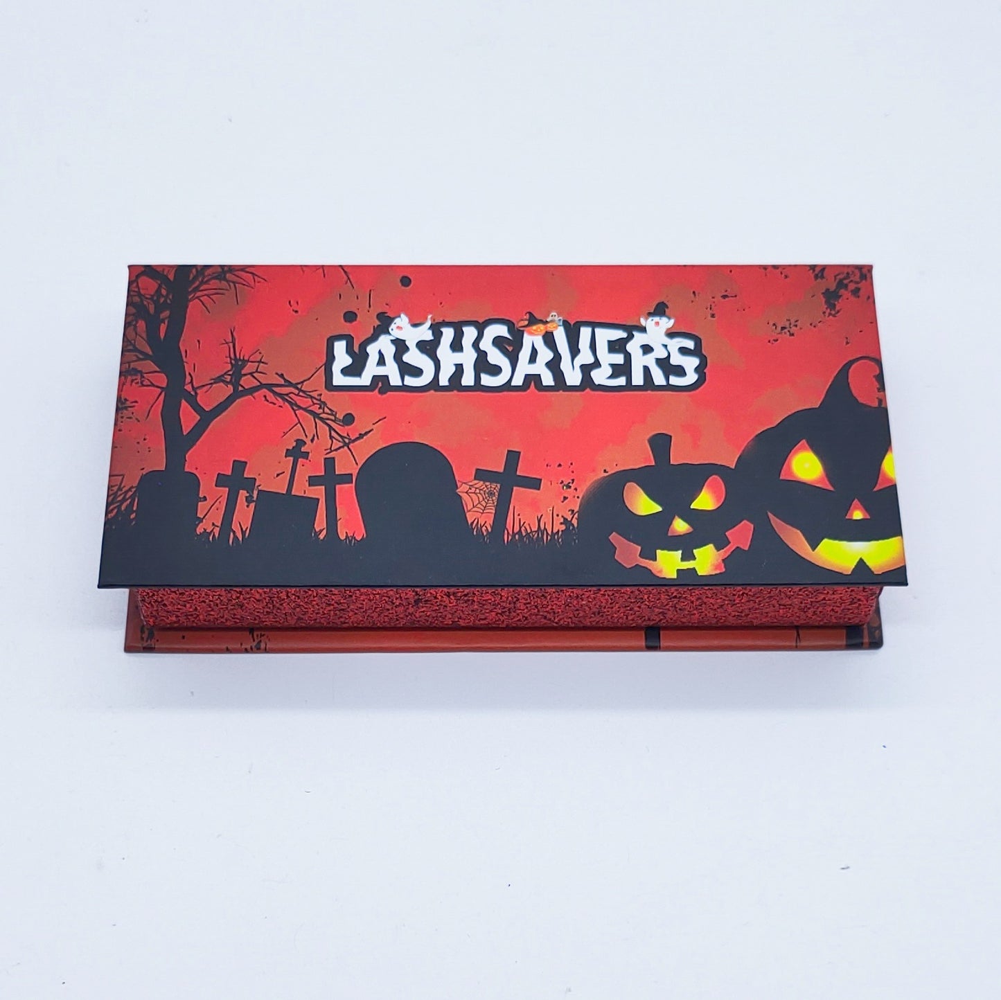 Caja de ataúd con embalaje de pestañas hexagonales para Halloween