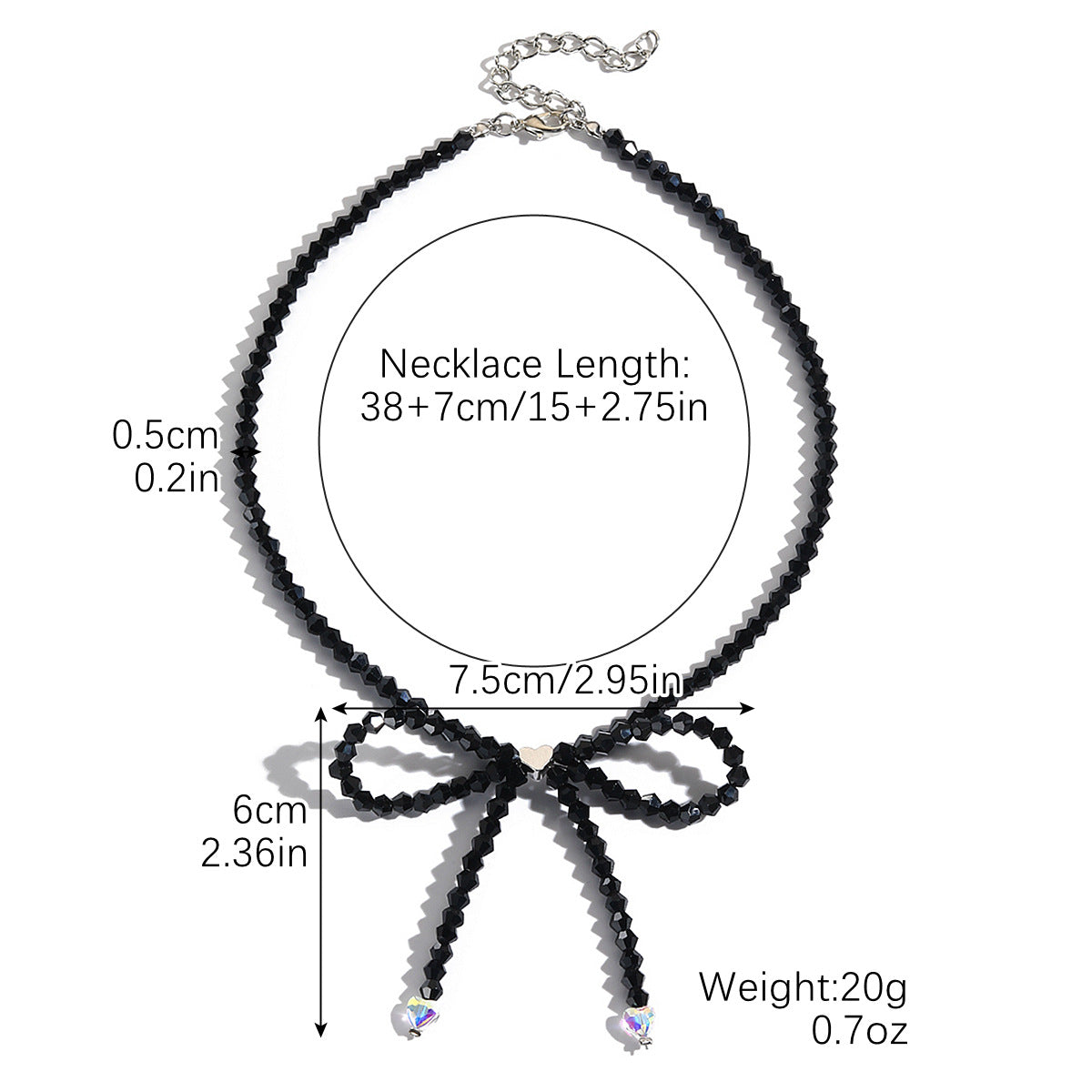 Collar bohemio con cuentas de arroz y lazo para mujer
