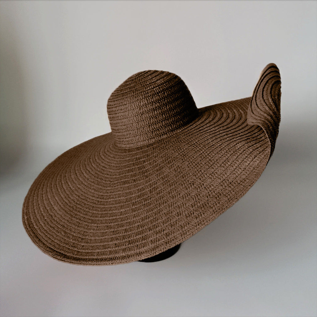 Beach Holiday Straw Collapsible Sun Hat with Color Options