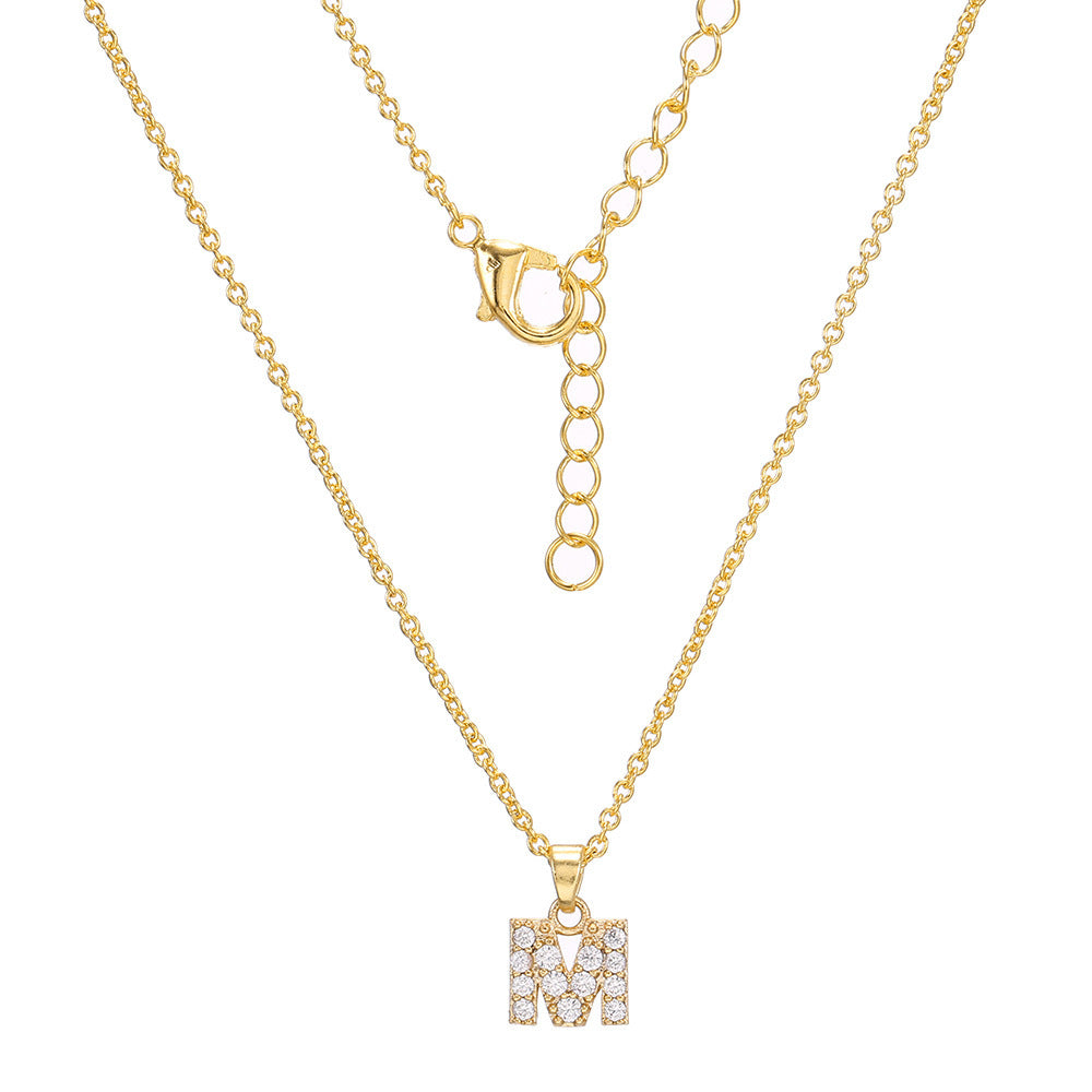Collar con colgante de alfabeto simple a la moda para mujer
