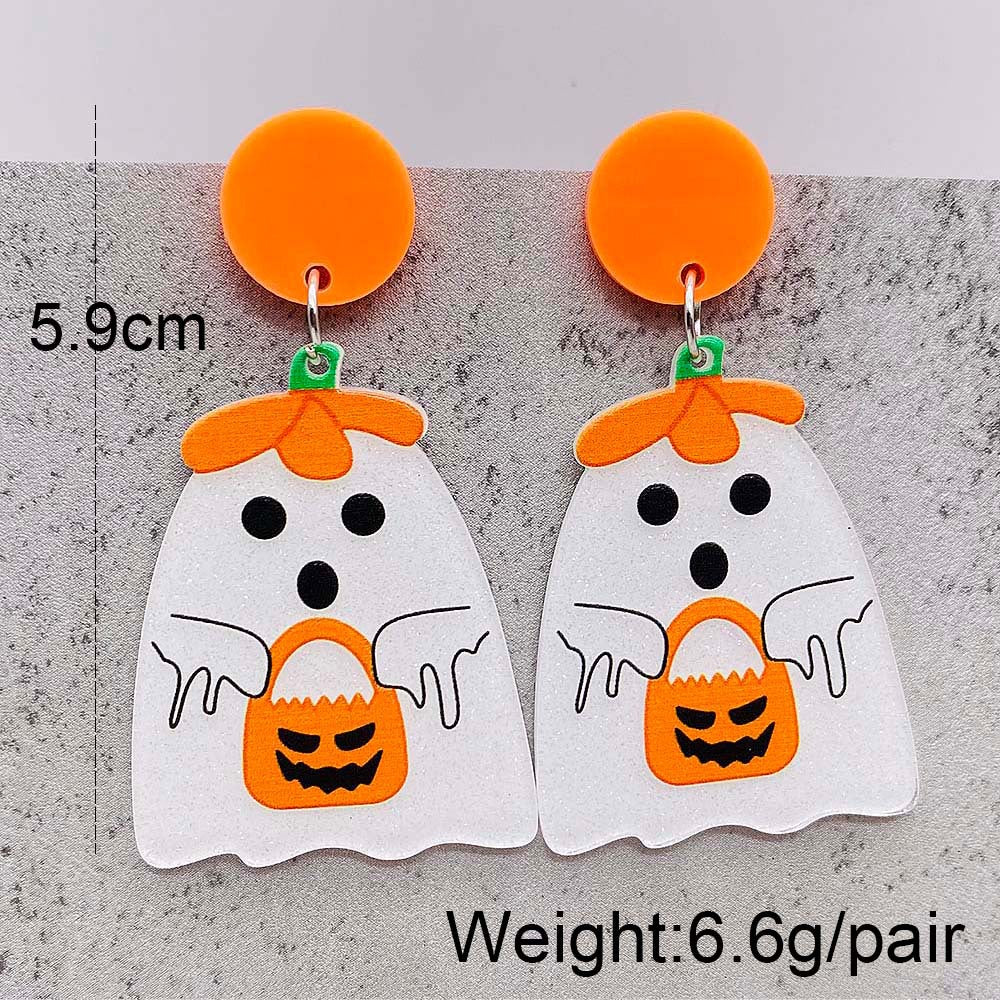 Halloween Women Horror Personality Mushroom Head Ghost Earrings