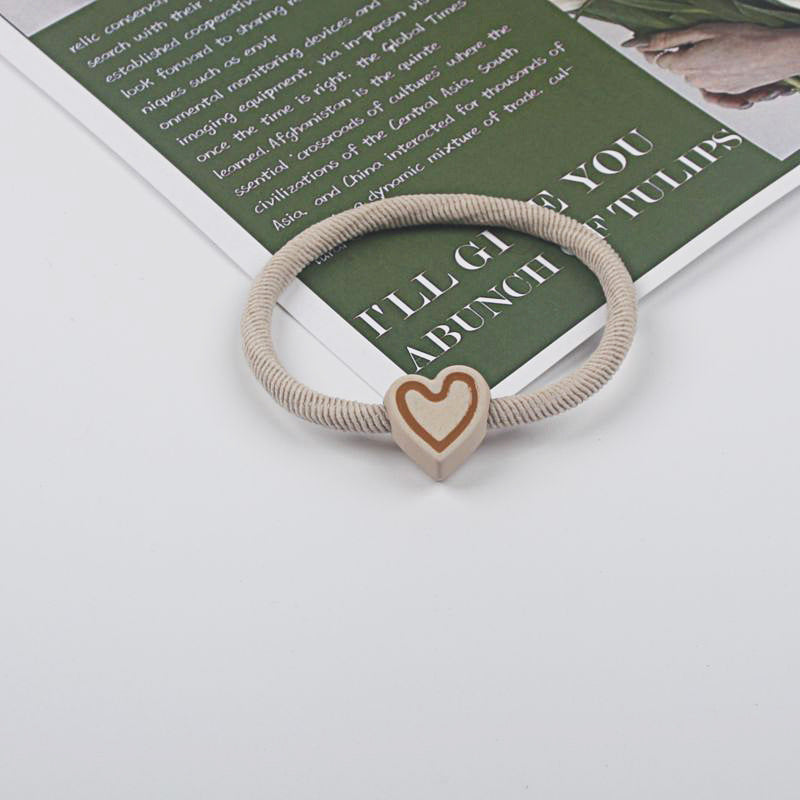 Women Fashion Solid Color High Elastic Rubber Hair Ring