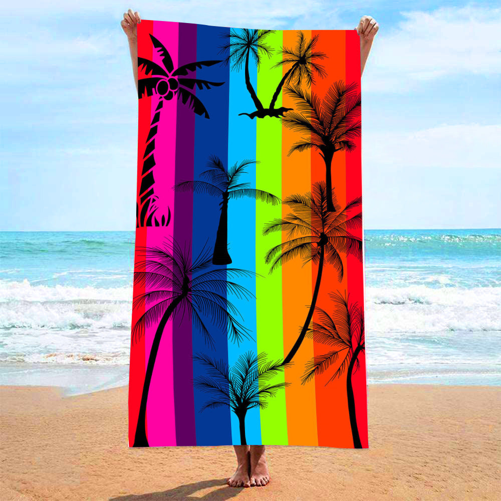 Toalla de playa de secado rápido con estampado informal de moda