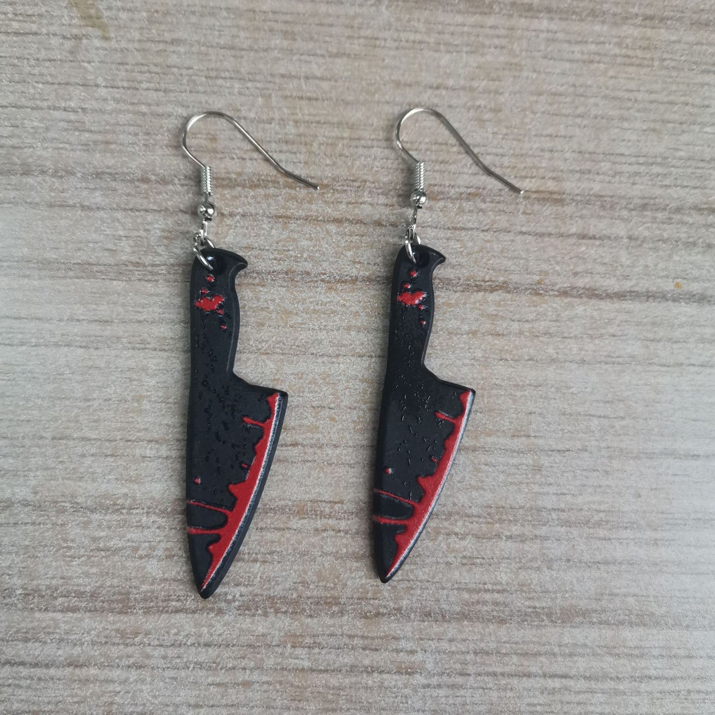 Halloween Women Horror Funny Acrylic Knife Earrings
