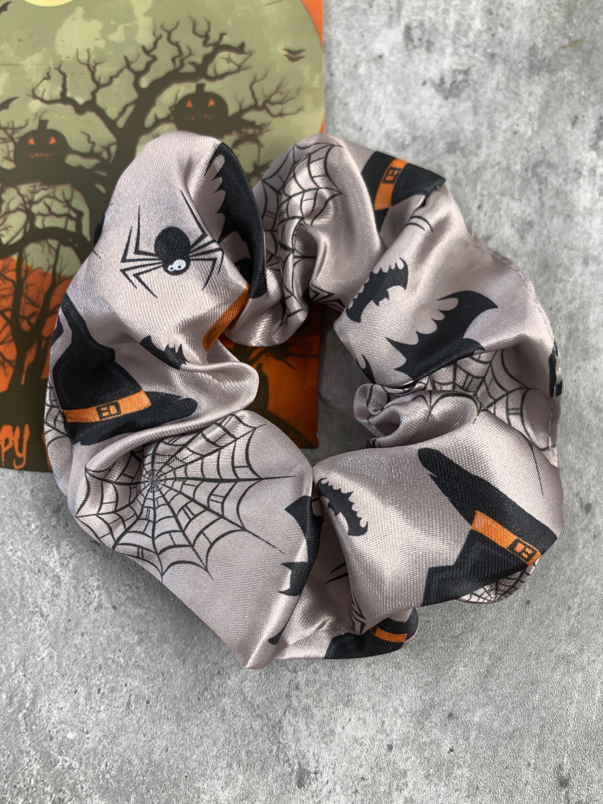 Anillo para el cabello con estampado de calaveras de Halloween